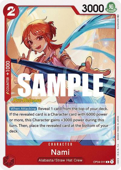 Nami OP04-011 Kingdoms of Intrigue Pre-Release Cards Card