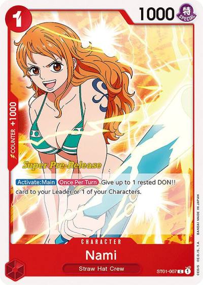 Nami ST01-007 Super Pre-Release Starter Deck 1: Straw Hat Crew Card