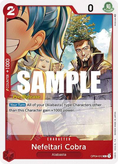 Nefeltari Cobra OP04-012 Kingdoms of Intrigue Pre-Release Cards Card