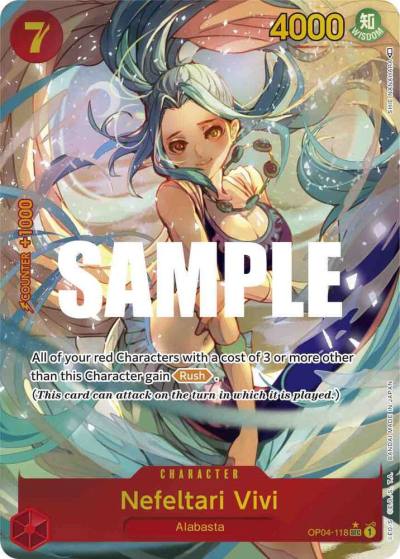 Nefeltari Vivi (118) (Alternate Art) OP04-118 Kingdoms of Intrigue Card