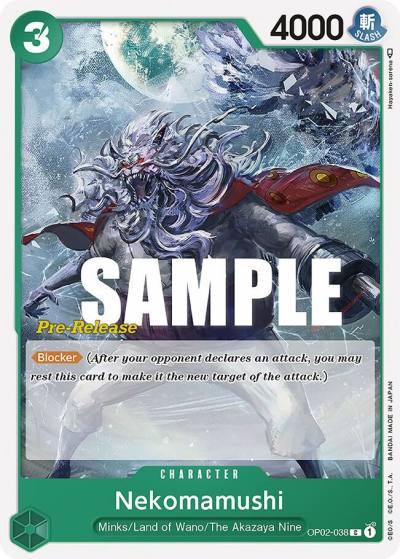 Nekomamushi OP02-038 Paramount War Pre-Release Cards Card