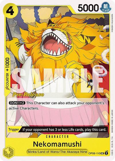 Nekomamushi OP06-110 Wings of the Captain Pre-Release Cards Card