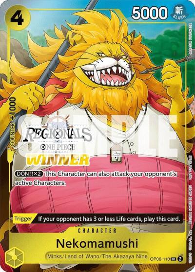 Nekomamushi (Online Regional 2024 Vol. 3) [Winner] OP06-110 One Piece Promotion Cards Card