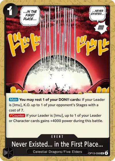 Never Existed... in the First Place... OP13-098 Carrying On His Will Card
