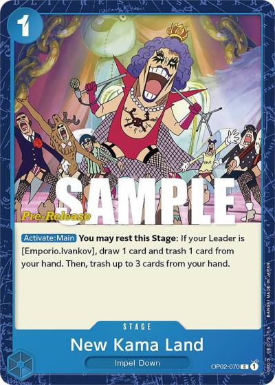 New Kama Land OP02-070 Paramount War Pre-Release Cards Card