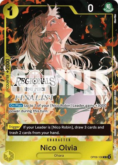 Nico Olvia (Regional Finalist Card Set 2025 Vol.1) OP09-106 One Piece Promotion Cards Card