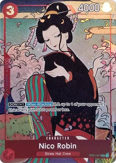 Nico Robin (English Version 1st Anniversary Set) OP01-017 One Piece Promotion Cards Card