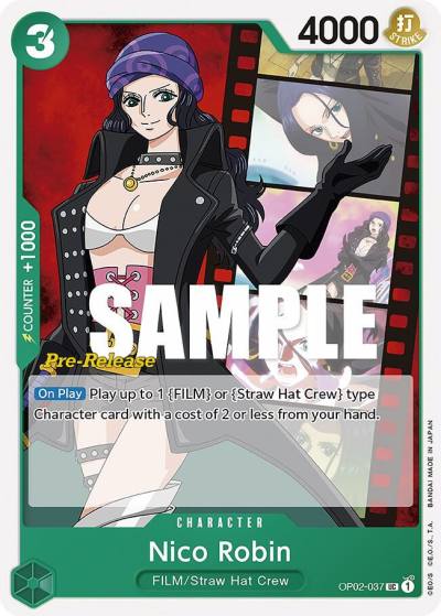 Nico Robin OP02-037 Paramount War Pre-Release Cards Card
