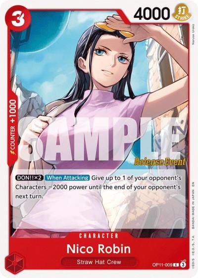Nico Robin OP11-009 A Fist of Divine Speed Release Event Cards Card