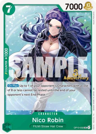 Nico Robin OP13-032 Carrying On His Will: 3rd Anniversary Tournament Cards Card