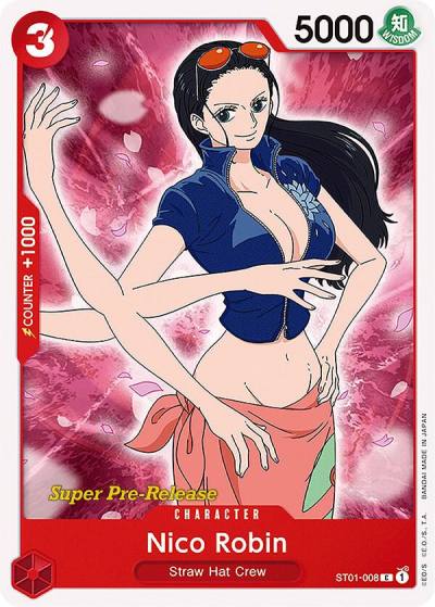 Nico Robin ST01-008 Super Pre-Release Starter Deck 1: Straw Hat Crew Card