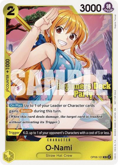 O-Nami (Beginners Deck Party [ST-23] - [ST-28] Participation Pack) OP06-101 One Piece Promotion Cards Card