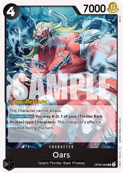 Oars OP06-083 Wings of the Captain Pre-Release Cards Card