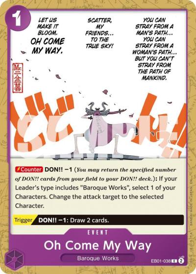 Oh Come My Way (Reprint) EB01-038 Premium Booster -The Best- Vol. 2 Card