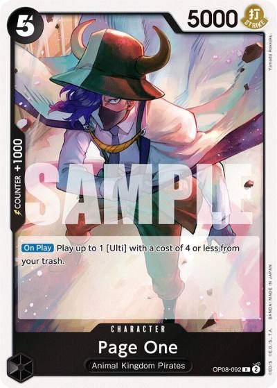 Page One OP08-092 Two Legends Card