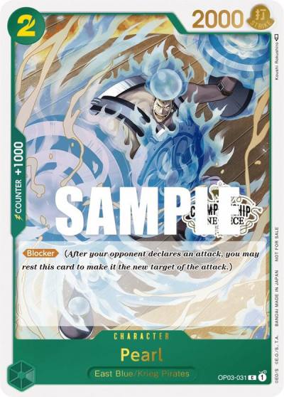 Pearl (Store Championship Participation Pack Vol. 2) OP03-031 One Piece Promotion Cards Card