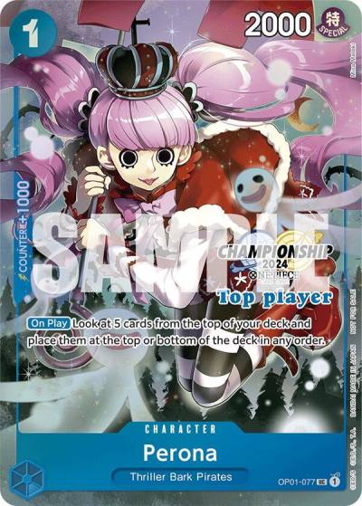 Perona (Championship 2024 Top Player Pack) OP01-077 One Piece Promotion Cards Card