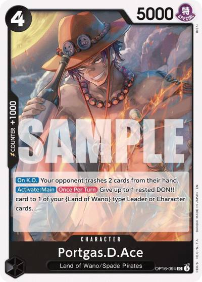 Portgas.D.Ace (094) OP16-094 The Time of Battle Card