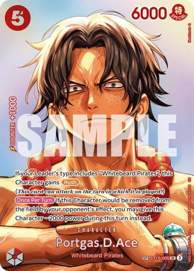 Portgas.D.Ace (SP) ST15-005 The Time of Battle Card