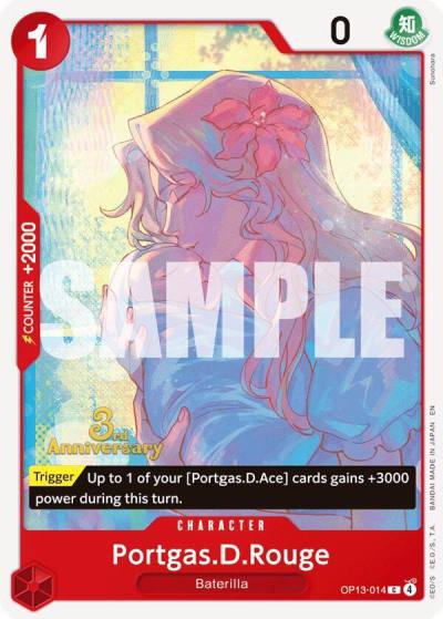 Portgas.D.Rouge OP13-014 Carrying On His Will: 3rd Anniversary Tournament Cards Card