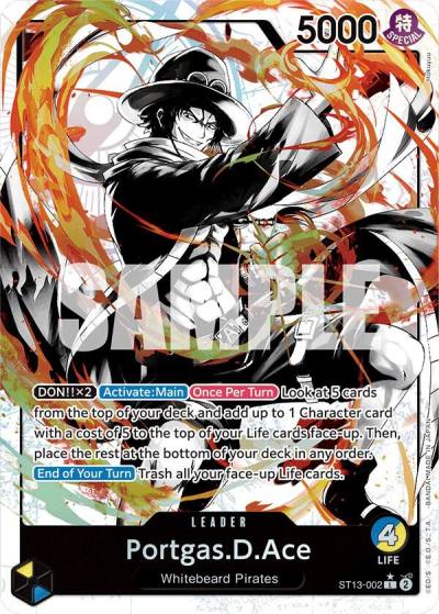 Portgas.D.Ace (002) (Parallel) ST13-002 Ultra Deck: The Three Brothers Card