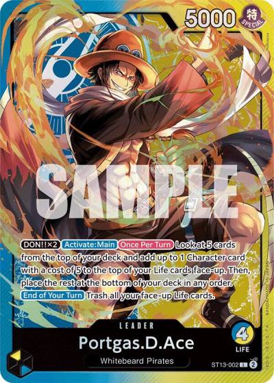 Portgas.D.Ace (002) ST13-002 Ultra Deck: The Three Brothers Card