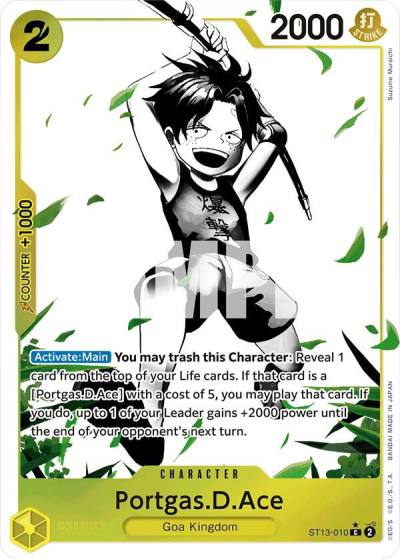 Portgas.D.Ace (010) (Parallel) ST13-010 Ultra Deck: The Three Brothers Card