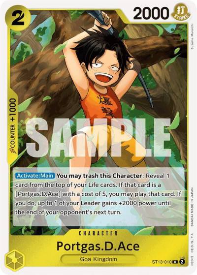 Portgas.D.Ace (010) ST13-010 Ultra Deck: The Three Brothers Card