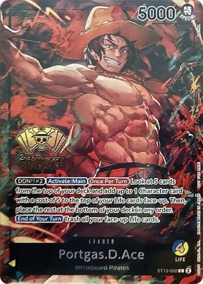 Portgas.D.Ace (2nd Anniversary Tournament) ST13-002 One Piece Promotion Cards Card