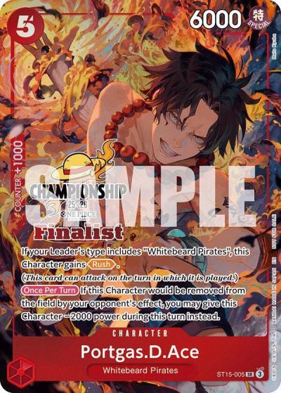 Portgas.D.Ace (CS 25-26 Finalist Card Set 1) ST15-005 One Piece Promotion Cards Card