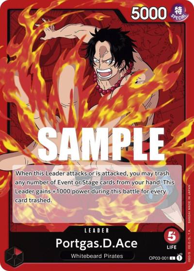 Portgas.D.Ace OP03-001 Pillars of Strength Card