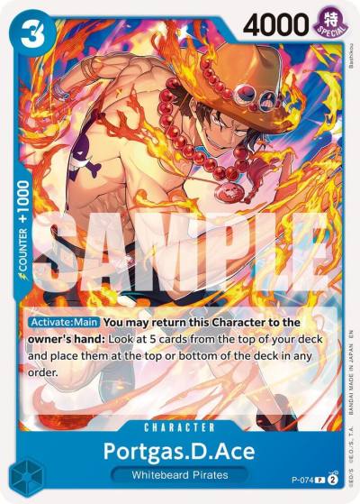 Portgas.D.Ace - P-074 (Pirate Foil) P-074 Premium Booster -The Best- Vol. 2 Card