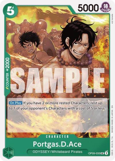 Portgas.D.Ace (Reprint) OP09-035 Starter Deck 28: GREEN/YELLOW Yamato Card