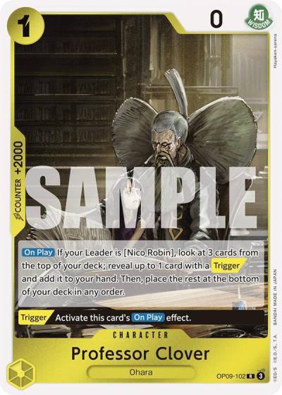 Professor Clover OP09-102 Emperors in the New World Card