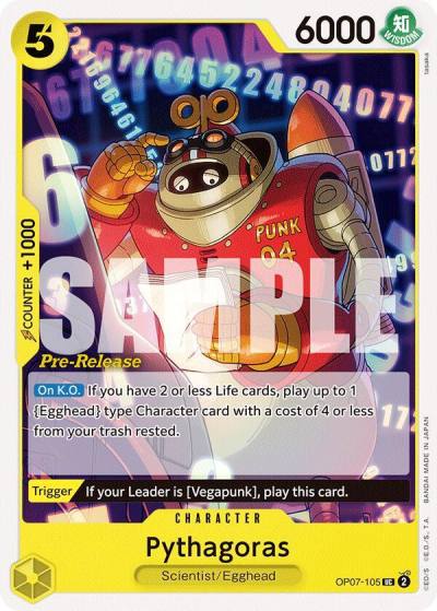 Pythagoras OP07-105 500 Years in the Future Pre-Release Cards Card
