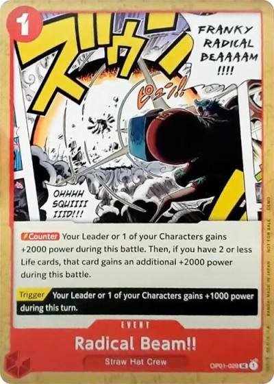 Radical Beam!! OP01-029 One Piece Demo Deck Cards Card