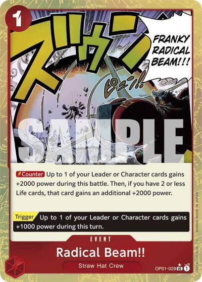 Radical Beam!! (Textured Foil) OP01-029 Premium Booster -The Best- Card