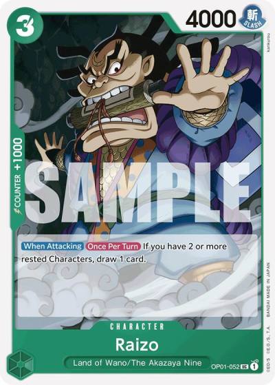 Raizo (Reprint) OP01-052 Premium Booster -The Best- Card