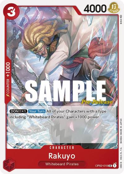 Rakuyo OP02-019 Paramount War Pre-Release Cards Card