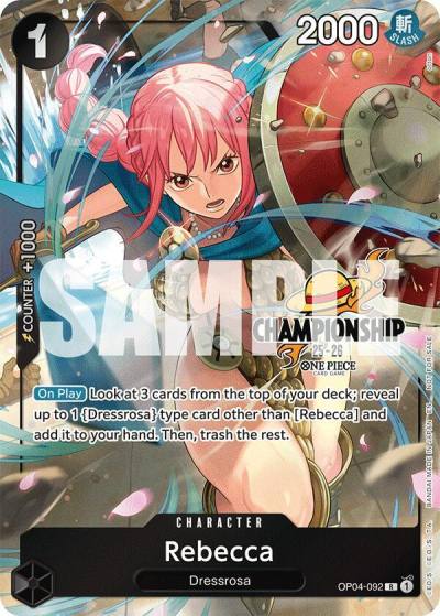 Rebecca (CS 25-26 Celebration Pack) OP04-092 One Piece Promotion Cards Card