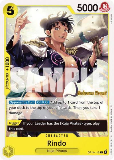 Rindo OP14-115 The Azure Sea's Seven Release Event Cards Card