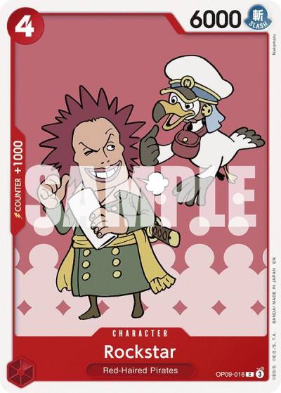 Rockstar (Reprint) OP09-016 Starter Deck 23: RED Shanks Card