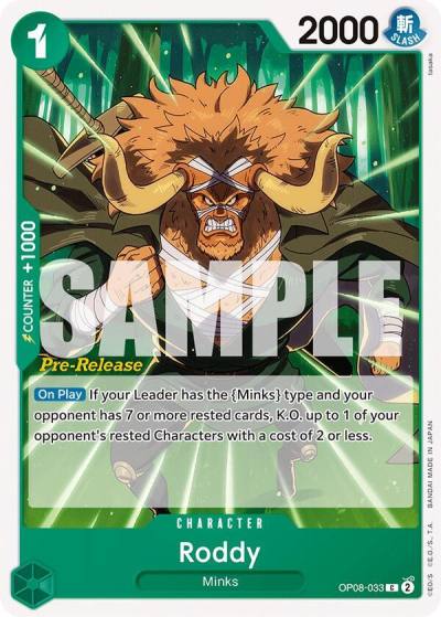 Roddy OP08-033 Two Legends Pre-Release Cards Card