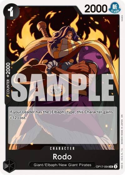 Rodo OP17-094 The World's Strongest Warriors Card
