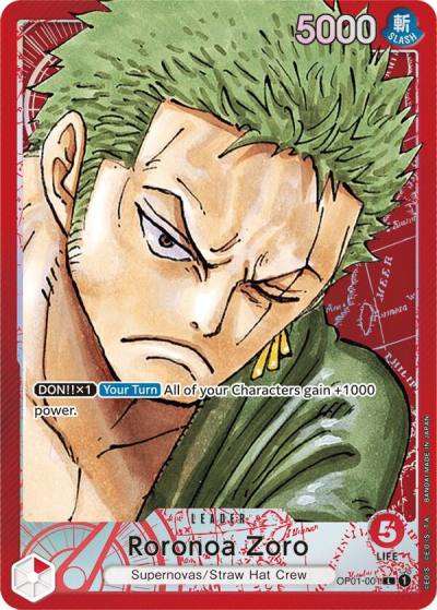 Roronoa Zoro (001) (Parallel) OP01-001 Romance Dawn Card