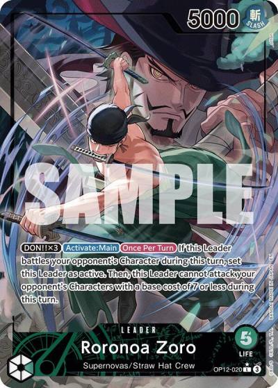 Roronoa Zoro (020) (Alternate Art) OP12-020 Legacy of the Master Card