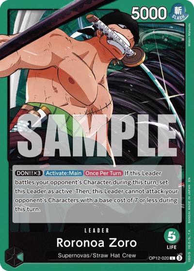 Roronoa Zoro (020) OP12-020 Legacy of the Master Card