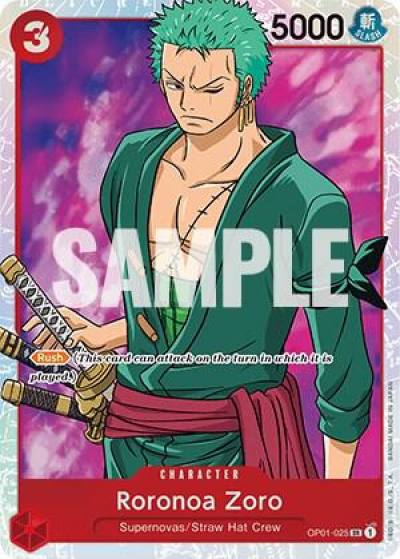 Roronoa Zoro (025) OP01-025 Romance Dawn Card