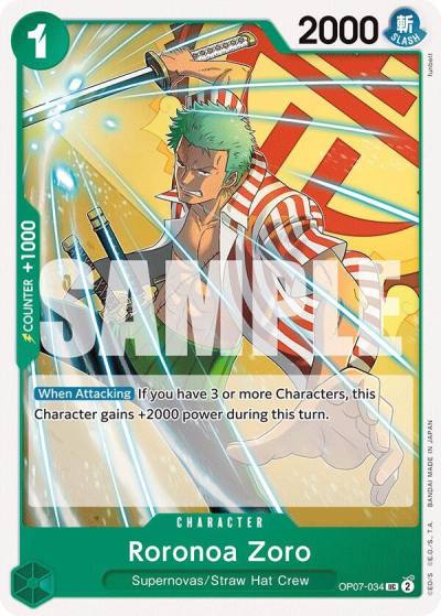 Roronoa Zoro (034) OP07-034 500 Years in the Future Card