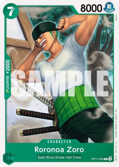 Roronoa Zoro (035) OP17-035 The World's Strongest Warriors Card